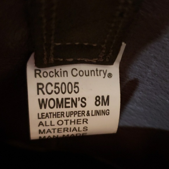 FINAL PRICE - Sz. 7.5 - Leather Cowboy Boots - Picture 5 of 7